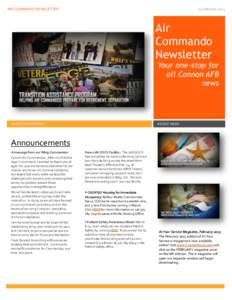 AIR COMMANDO NEWSLETTER  25 February 2015 Air Commando