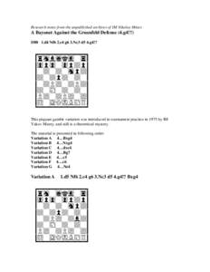 Chess / Sports / Chess openings / CaroKann Defence / Grnfeld Defence /  Nadanian Variation / World Chess Championship / Grnfeld Defence / Indian Defence