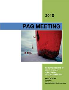 2010  PAG MEETING NATIONAL INSTITUTE OF POLAR RESEARCH