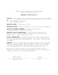 UNITED STATES DEPARTMENT OF AGRICULTURE Rural Utilities Service BULLETIN 1753F-401(PC-2) SUBJECT: TO: