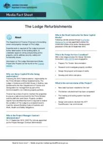 The Lodge Refurbishments - Media Fact Sheet