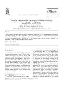 Journal of Luminescence 94––750  Phonon spectrum in a nanoparticle mechanically coupled to a substrate Kelly R. Patton, Michael R. Geller* Department of Physics and Astronomy, University of Georgia, Athe