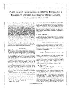 1602  IEEE TRANSACTIONS ON IMAGE PROCESSING, VOL. 4, NO. 12, DECEMBER 1995 int-Source Localization in uency-Domain Eigenvector-Base