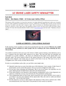 Microsoft Word - UCI LASER SAFETY NEWSLETTER Fall 2012
