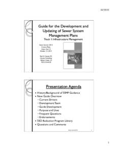 	
    Guide for the Development and Updating of Sewer System Management Plans Track 1: Infrastructure Management