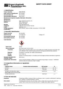 SAFETY DATA SHEET  1. Identification Product identifier  CSS-1EP (R)