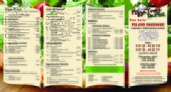 Fleisch-Gerichte  alle Gerichte mit Pommes oder Kroketten und Beilagensalat Schnitzel „Wiener Art“ Jägerschnitzel