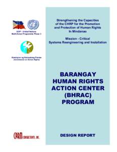 GOP – United Nations Multi-Donor Programme Phase 3 Strengthening the Capacities of the CHRP for the Promotion and Protection of Human Rights