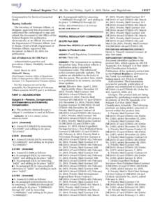 Federal Register / Vol. 80, No[removed]Friday, April 3, [removed]Rules and Regulations Compensation for Service-Connected Death. b. In paragraph (a)(2), by removing ‘‘[removed]a)(1) through (4)’’ and adding in