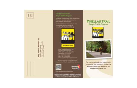 Place Stamp Here The Pinellas Trail Adopt-A-Mile