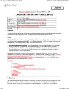 UAX #34: Unicode Named Character Sequences