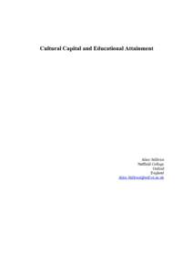Pierre Bourdieu / Cultural capital / Cultural reproduction / Field / Education / Culture / Academic capital / Field research