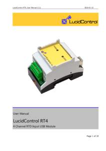 LucidControl RT4, User Manual15 User Manual