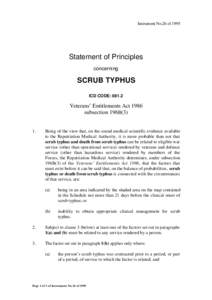 Instrument No.26 of[removed]Statement of Principles concerning  SCRUB TYPHUS
