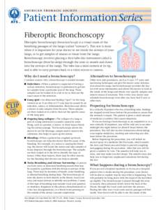 Patient Information Series: Fiberoptic Bronchoscopy