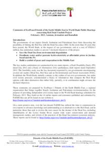 FoEME Position Paper on WB RDC Public Hearing 2013