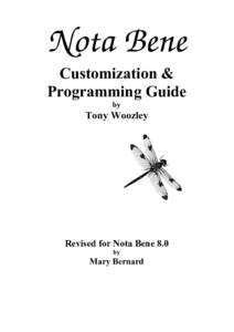 Customization & Programming Guide by Tony Woozley