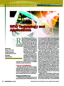 GUEST EDITORS’ INTRODUCTION  RFID Technology and Applications  R