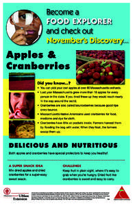 Become a FOOD EXPLORER and check out November’s Discovery...  Apples &