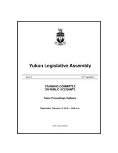 Yukon Legislative Assembly th IssueLegislature