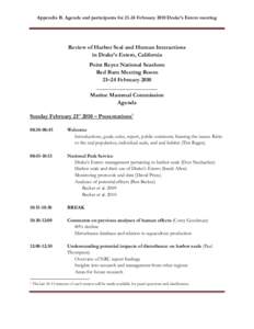 Appendix 2. Agenda for[removed]February 2010 Drake’s Estero meeting