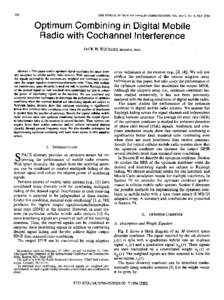 IEEE JOURNAL ON SELECTEDAREAS IN COMMUNICATIONS, VOL. SAC-2,NO. 4, JULY 1984