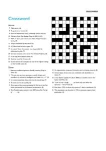 C RO S S WO R D  Crossword 1