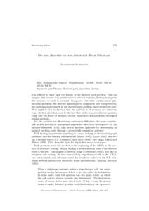 155  Documenta Math. On the History of the Shortest Path Problem Alexander Schrijver