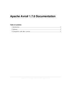 Apache Avro™ 1.7.6 Documentation