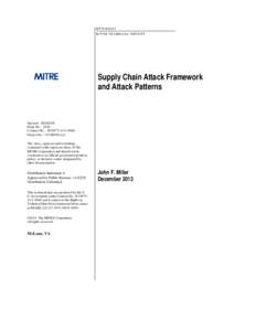 Supply Chain Attack Framework and Attack Patterns
