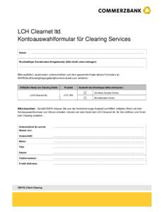 Commerzbank AG LCH Clearnet Account Segregation  Election Form_German_OTC_29052014