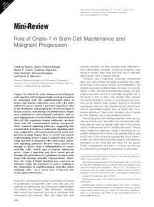The American Journal of Pathology, Vol. 177, No. 2, August 2010 Published by American Society for Investigative Pathology DOI: ajpathMini-Review Role of Cripto-1 in Stem Cell Maintenance and