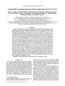 Compressibility and thermal expansion of hydrous ringwoodite with[removed]wt% H2O