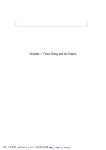 Chapter 1 Falun Gong and its Origins  PDF 文件使用 