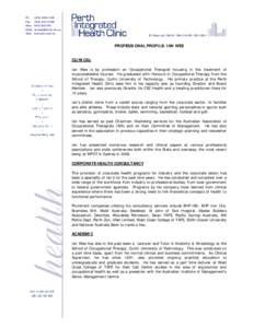 Microsoft Word - Professional Profile Updated September 2008.doc