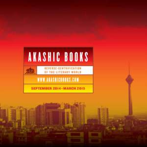 SEPTEMBER 2014–MARCH 2015  CONTENTS FORTHCOMING TITLES PAGES 1–18 INFAMOUS BOOKS PAGE 7