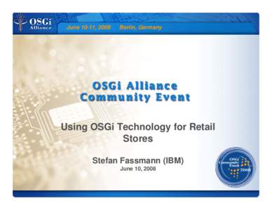 OSGi Platform in Retail Environments