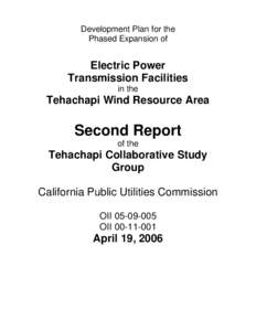 Development Plan for the Phased Expansion of Electric Power Transmission Facilities in the