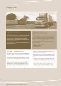 TRANSPORT  TRANSPORT ACTIVITIES Transport comprises the following activities: Regional land transport planning — promoting an integrated, safe, responsive and sustainable land transport system within the region.