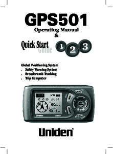 GPS501 Operating Manual & Quick Start Guide