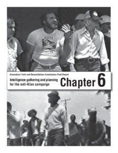 Chapter 6  Greensboro Truth and Reconciliation Commission Final Report
