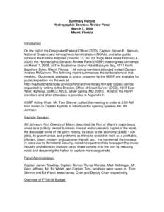Microsoft Word - HSRP Summary Record Miami Marchfinal draft.doc