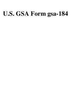 U.S. GSA Form gsa-184  3$*( 2)