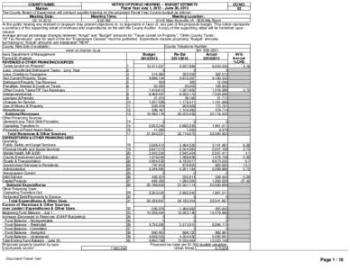 Marion County, Iowa - Fiscal Year[removed]Finalized Budget