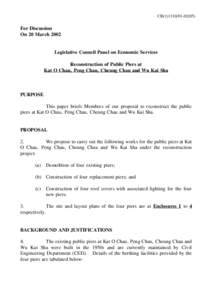 CB[removed])  For Discussion On 20 March 2002 Legislative Council Panel on Economic Services Reconstruction of Public Piers at