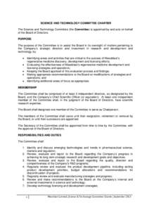 Microsoft Word - Science and Technology Committee Charter