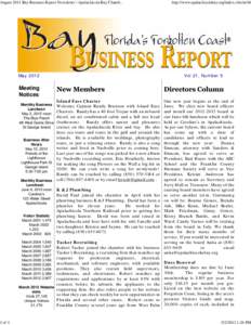 August 2011 Bay Business Report Newsletter | Apalachicola Bay Chamb[removed]of 4 May 2012