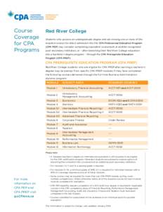 Course Course Coverage Coverage for for CPA