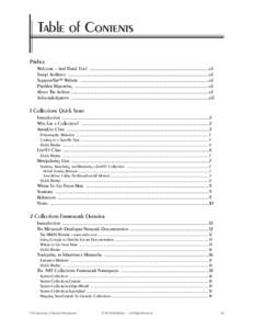 Table of Contents Preface Welcome — And Thank You! ..........................................................................................................vii Target Audience .........................................