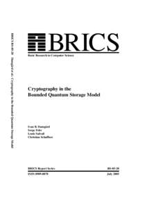 BRICS RSBRICS Basic Research in Computer Science